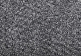 Closeup of gray wool fabric texture