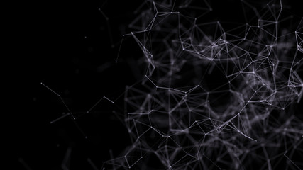 Graphic background molecule and communication. Connected lines with dots. Concept of the science, chemistry, biology, medicine, technology.