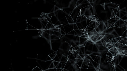 Graphic background molecule and communication. Connected lines with dots. Concept of the science, chemistry, biology, medicine, technology.