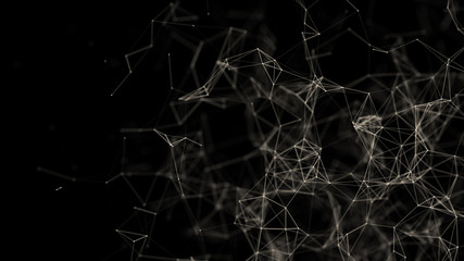 Graphic background molecule and communication. Connected lines with dots. Concept of the science, chemistry, biology, medicine, technology.