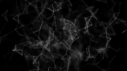 Graphic background molecule and communication. Connected lines with dots. Concept of the science, chemistry, biology, medicine, technology.