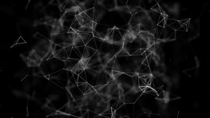 Graphic background molecule and communication. Connected lines with dots. Concept of the science, chemistry, biology, medicine, technology.