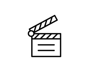 Clapperboard line icon