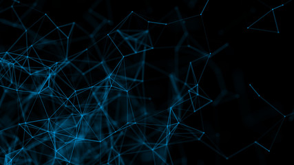 Graphic background molecule and communication. Connected lines with dots. Concept of the science, chemistry, biology, medicine, technology.
