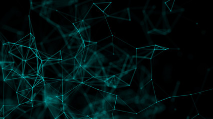 Graphic background molecule and communication. Connected lines with dots. Concept of the science, chemistry, biology, medicine, technology.