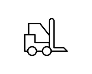 Forklift line icon