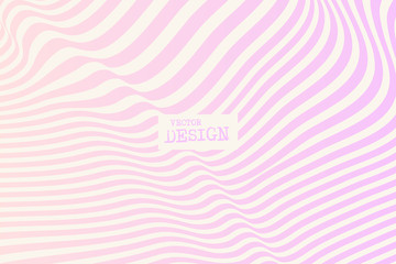 Design pink waving lines illusion background.