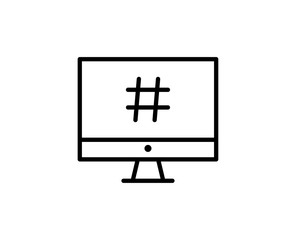 Hashtag line icon
