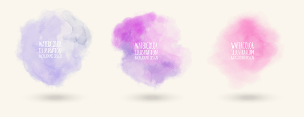 Colors watercolor paint stains vector backgrounds