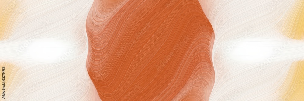 Poster surreal banner design with coffee, linen and burly wood colors. fluid curved lines with dynamic flowing waves and curves