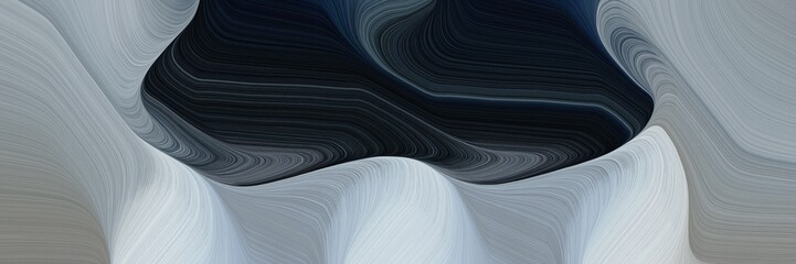 colorful banner design with light slate gray, very dark blue and light gray colors. fluid curved lines with dynamic flowing waves and curves