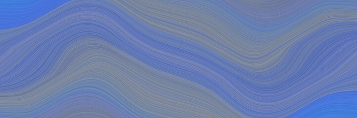 colorful horizontal header with light slate gray, royal blue and steel blue colors. fluid curved lines with dynamic flowing waves and curves