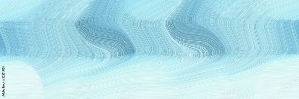Aufkleber colorful designed horizontal header with light blue, powder blue and light cyan colors. fluid curved lines with dynamic flowing waves and curves