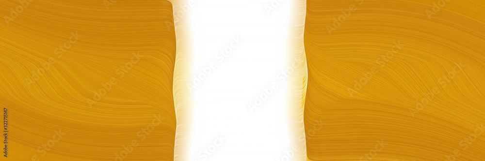 Poster artistic horizontal header with dark golden rod, bisque and khaki colors. fluid curved lines with dynamic flowing waves and curves