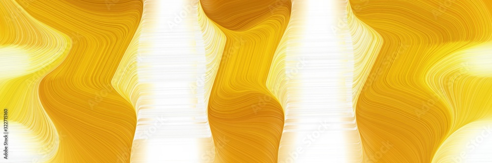 Poster dynamic banner design with beige, golden rod and khaki colors. fluid curved lines with dynamic flowing waves and curves