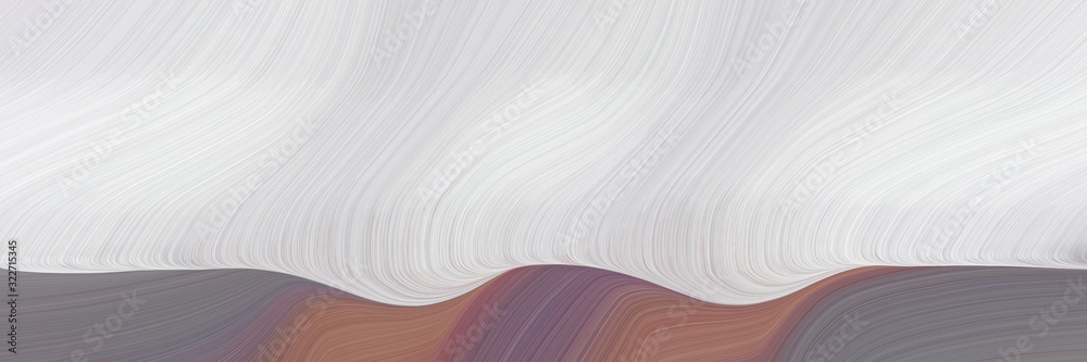 Poster flowing banner design with light gray, old lavender and dark gray colors. fluid curved lines with dynamic flowing waves and curves