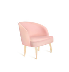 Pink modern chair isolated. Vector illustration