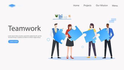 Team Metaphor Vector Illustration Concept , Suitable for web landing page, ui, mobile app, editorial design, flyer, banner, and other related occasion