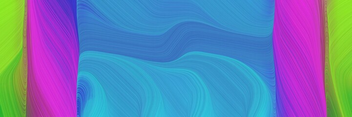 artistic designed horizontal header with steel blue, medium orchid and moderate green colors. fluid curved flowing waves and curves