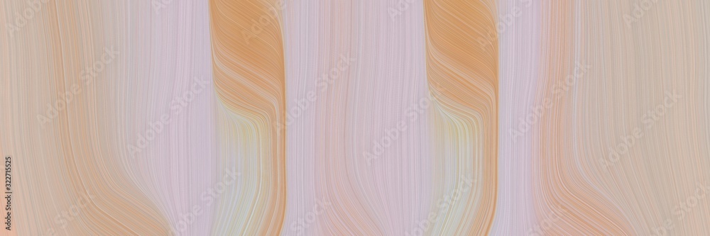 Poster dynamic horizontal header with silver, dark salmon and thistle colors. fluid curved flowing waves and curves