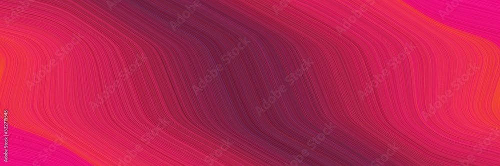 Aufkleber surreal horizontal header with crimson, old mauve and dark moderate pink colors. fluid curved lines with dynamic flowing waves and curves