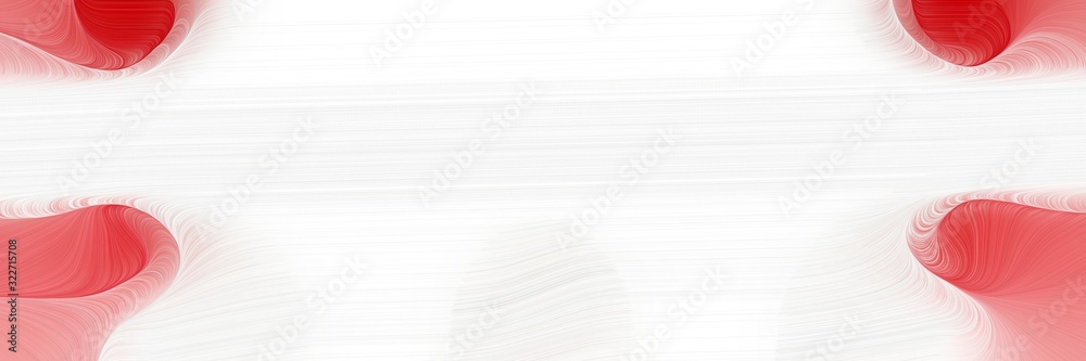 Aufkleber flowing designed horizontal header with white smoke, indian red and dark salmon colors. fluid curved