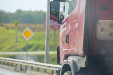Truck transportation on the road 