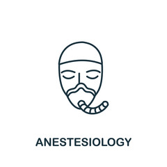 Anesthesiology icon from medical collection. Simple line element Anesthesiology symbol for templates, web design and infographics