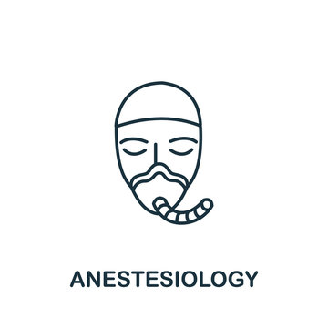 Anesthesiology Icon From Medical Collection. Simple Line Element Anesthesiology Symbol For Templates, Web Design And Infographics