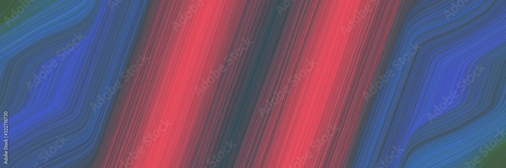 Aufkleber dynamic horizontal header with dark slate gray, moderate red and teal blue colors. fluid curved flowing waves and curves