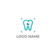 tooth capture dental logo design template full vector