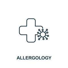 Allergology icon from medical collection. Simple line element Allergology symbol for templates, web design and infographics