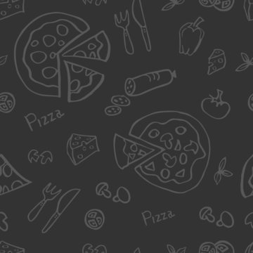 seamless texture pizza and food