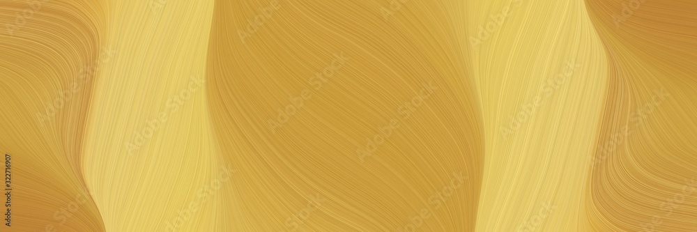 Poster artistic horizontal banner with peru, burly wood and bronze colors. fluid curved lines with dynamic 