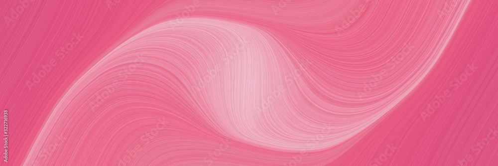 Poster artistic header with pale violet red, light pink and pastel magenta colors. fluid curved flowing wav