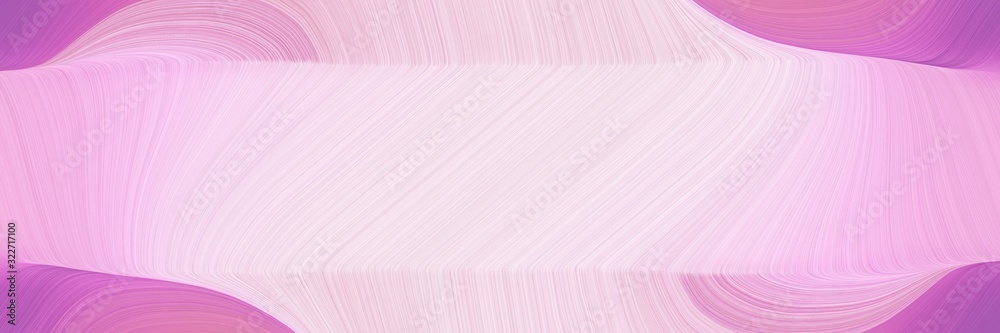 Poster dynamic banner design with pastel pink, orchid and pastel magenta colors. fluid curved lines with dy