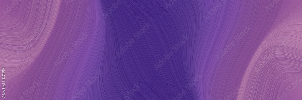 Poster moving header with antique fuchsia, dark slate blue and rosy brown colors. fluid curved lines with dynamic flowing waves and curves