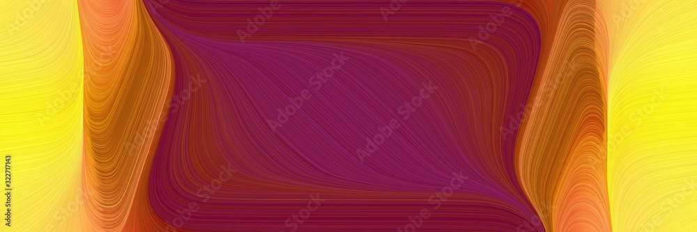 Poster decorative header design with pastel orange, dark pink and bronze colors. fluid curved lines with dynamic flowing waves and curves