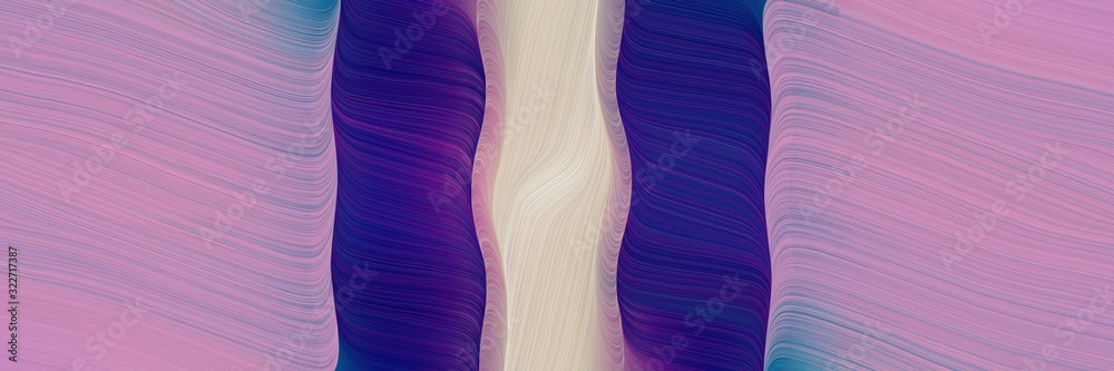 Poster dynamic banner design with pastel purple, midnight blue and pastel gray colors. fluid curved lines w