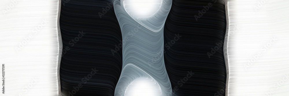 Poster modern designed horizontal banner with very dark blue, white smoke and black colors. fluid curved lines with dynamic flowing waves and curves