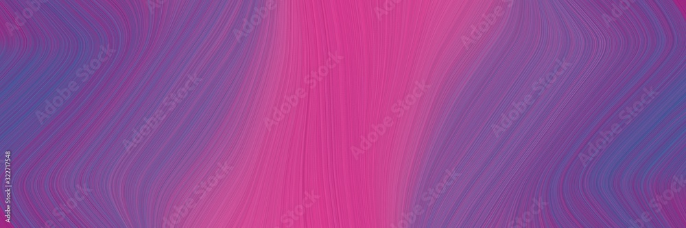 Poster artistic header with antique fuchsia, mulberry  and dark slate blue colors. fluid curved lines with dynamic flowing waves and curves