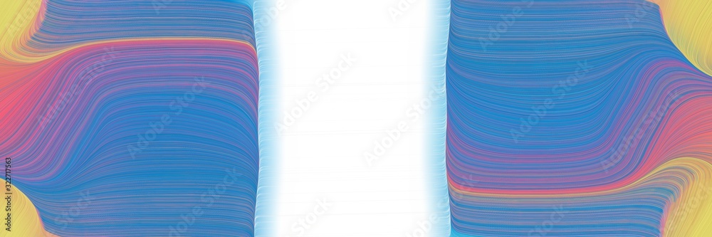 Poster flowing horizontal header with steel blue, tan and light slate gray colors. fluid curved flowing waves and curves