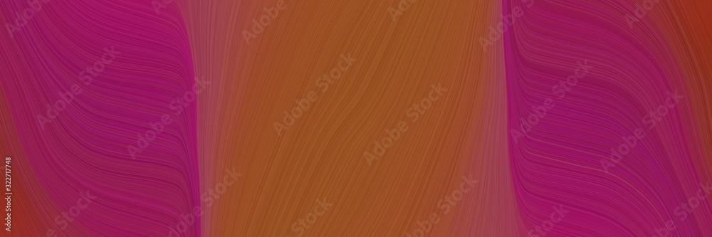 Poster artistic header design with dark moderate pink, sienna and saddle brown colors. fluid curved lines with dynamic flowing waves and curves
