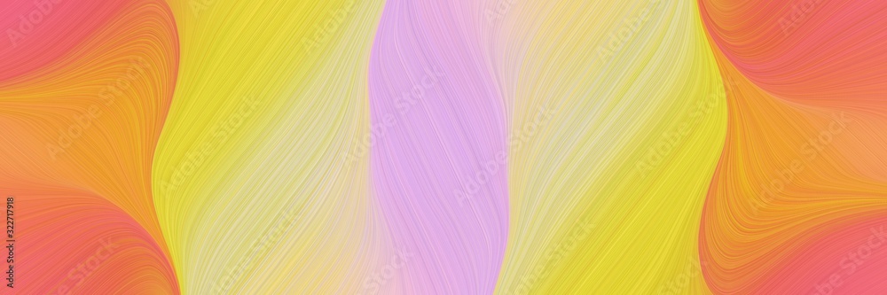 Poster artistic header with pastel orange, pastel red and thistle colors. fluid curved lines with dynamic flowing waves and curves