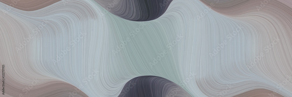 Poster flowing banner with dark gray, dark slate gray and gray gray colors. fluid curved flowing waves and 