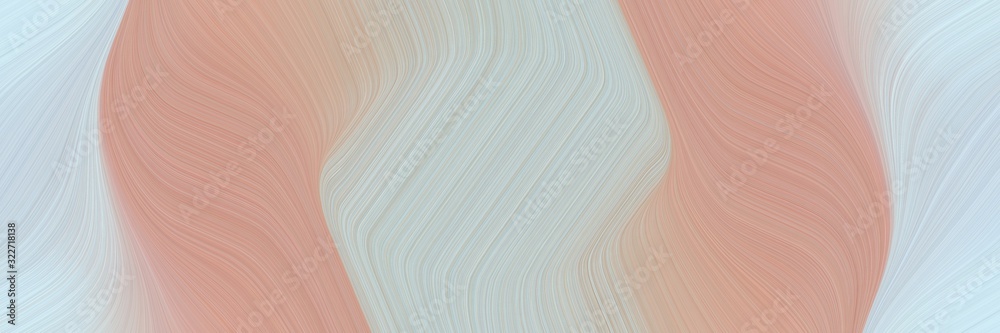 Poster modern designed horizontal header with tan, light gray and silver colors. fluid curved flowing waves