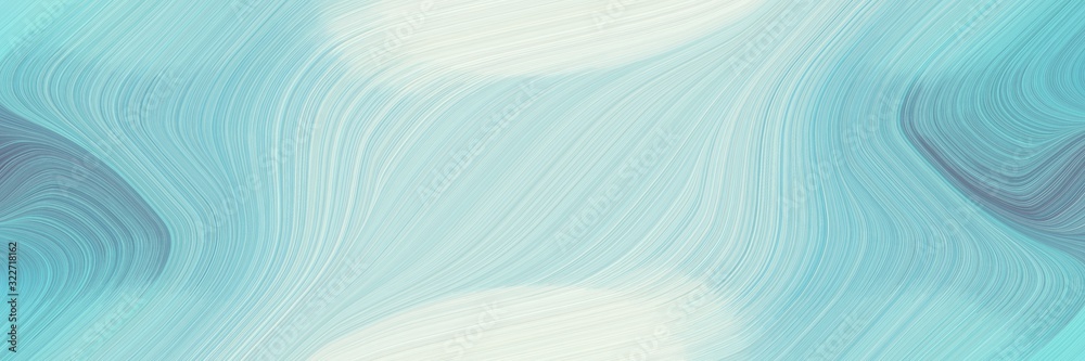 Aufkleber surreal banner design with light blue, beige and cadet blue colors. fluid curved lines with dynamic 