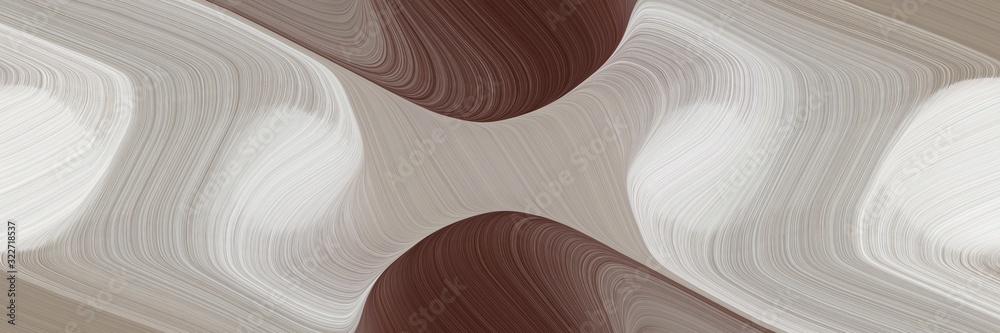 Poster flowing banner design with silver, old mauve and old lavender colors. fluid curved lines with dynamic flowing waves and curves