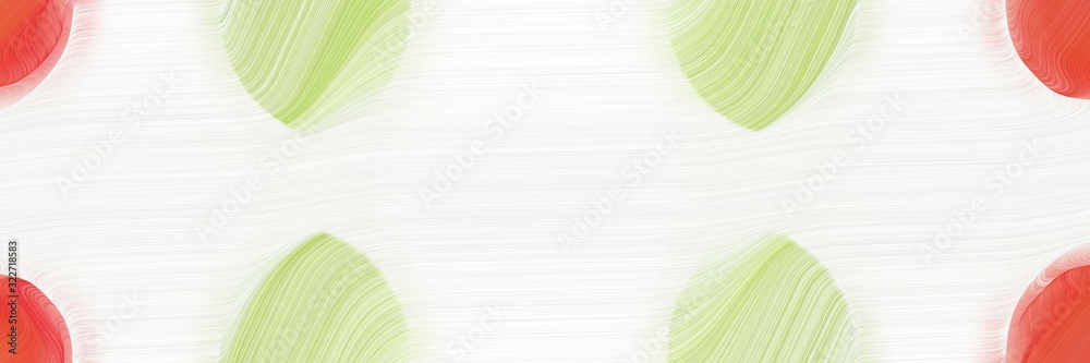 Poster artistic header design with white smoke, tomato and dark khaki colors. fluid curved flowing waves an