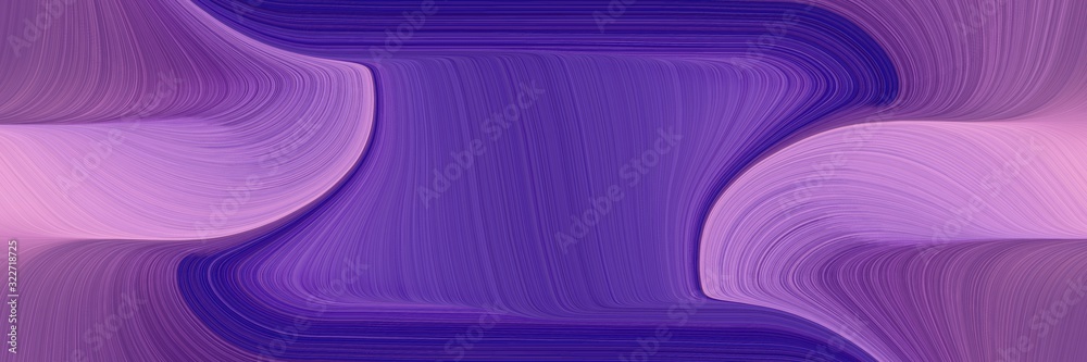 Poster moving banner design with dark slate blue, pastel violet and midnight blue colors. fluid curved line